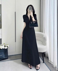 Đầm Midi Xoắn Ngực 2 Màu