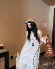 Đầm Midi Thô Thêu Oliver