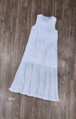 Đầm Midi Thô Thêu Oliver