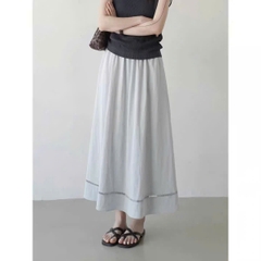 Chân Váy Phối Ren Gip