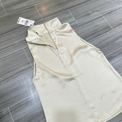 Áo Lụa Cổ Cao Mango