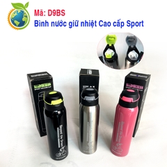 Bình nước giữ nhiệt cao cấp Sport Inox 2 lớp An toàn - Tiện dụng - Mã D9BS