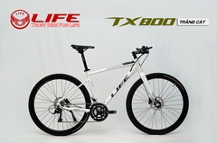 Xe đạp Touring LIFE TX800: Full Nhôm không mối hàn. Group SHIMANO SORA R3000 2x9tốc độ. Trục rỗng, Líp thả, Phanh dầu. Không Thể Bỏ Lỡ