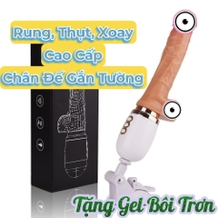 Dương vật giả gắn tường tự động rung lắc thụt ngoáy