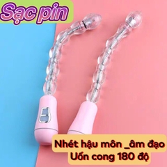 Máy rung hậu môn uốn lượn sạc Pin - Dụng cụ kích thích hậu môn tự động