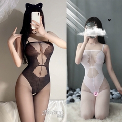 Đồ ngủ bó sát Bodystocking 2 dây quần dài