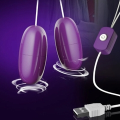 Trứng rung 2 đầu cắm USB - Dụng cụ tình dục nữ giá rẻ massage mạnh mẽ