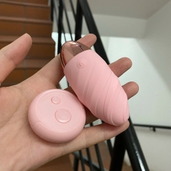 Trứng rung không dây xoắn hồng sạc Pin USB