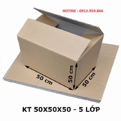 KT: 50 x 50 x 50 cm, 5 lớp, Sóng AB, Giấy KPP