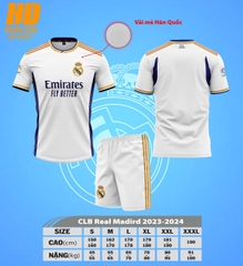 Áo Real Madrid 23/24 [Thun Mè Hàn Quốc]