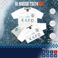 Quần áo bóng đá trẻ em Ronaldo AL Nassr 2023