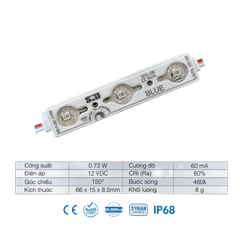 Chip LED SamSung 2835 Module 3 Bóng SiD IP68, Bảo hành 3 năm