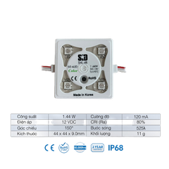 Chip LED Module 2835 4 Bóng Sam Sung SiD IP68, Bảo hành 3 năm