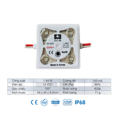 Chip LED Module 2835 4 Bóng Sam Sung SiD IP68, Bảo hành 3 năm