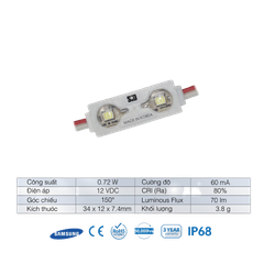 Chip LED Module SiD IP68, Bảo hành 3 năm by Sam Sung, in Korea