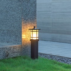 Cột Đèn Nấm Sân Vườn Thấp Kiểu Vuông Cổ Điển Cao 600mm dùng LED E27 Bulb công suất 7-20W ZALAA