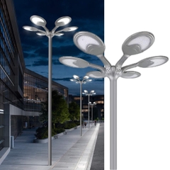 Đầu Đèn LED Sân Vườn Năng Lượng Mặt Trời c ZALAA Solar Garden Cho cột cao 6-10m Chiếu sáng đường phố Smart City