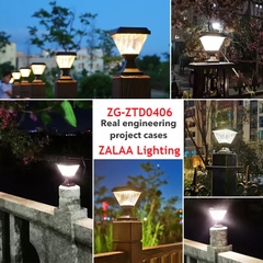 Đèn Trụ Cột Cầu Cảnh Quan, Hàng Rào Sân Vườn Năng Lượng Mặt Trời Zalaa ZG-ZTD0406