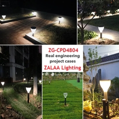 Trụ Đèn LED Trang Trí Sân Vườn Năng Lượng Mặt Trời ZALAA ZG-CPD4804