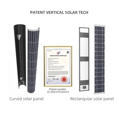 Cột Đèn Năng Lượng Mặt Trời Dọc Vertical Solar Light ZSR-08 20W H3,5M