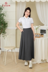 AP407W24 - Áo polo basic trắng - cotton