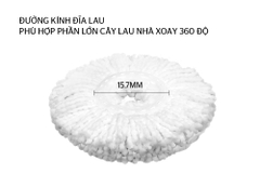 Bông lau nhà Microfiber xoay 360 độ Sunhouse KS-CO350M