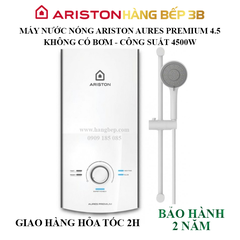 Máy nước nóng trực tiếp Ariston Aures Premium 4.5 (không bơm)