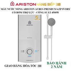 Máy nước nóng trực tiếp Ariston Aures Premium 4.5P (có bơm)