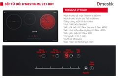 Bếp điện từ hồng ngoại D'mestik ML 931 DKT