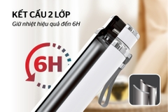 Bình giữ nhiệt inox 304 Sunhouse 720ml KS-TU720FW (màu trắng)