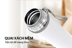 Bình giữ nhiệt inox 304 Sunhouse 720ml KS-TU720FW (màu trắng)