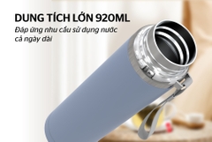 Bình giữ nhiệt inox 304 Sunhouse 920ml KS-TU920FN (màu xanh)