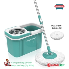 Combo Bộ lau nhà xoay 360 độ Sunhouse KS-CL350PB + 1 bông lau