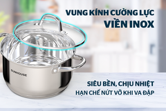 Bộ nồi inox 5 đáy Sunhouse SHG517