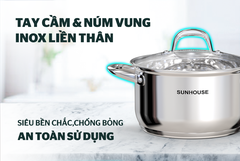 Bộ nồi inox 5 đáy Sunhouse SHG517