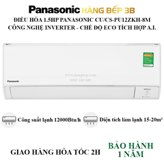 Máy lạnh Panasonic Inverter 1.5 HP CU/CS-PU12ZKH-8M mới 2023