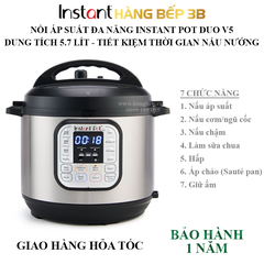 Nồi áp suất đa năng Instant Pot Duo 60 5.7 lít - 7-in-1 (version 5)