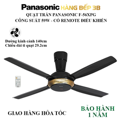 Quạt trần 4 cánh Panasonic F-56XPG (remote)