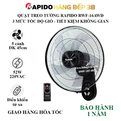 Quạt treo tường Rapido RWF-16AWD