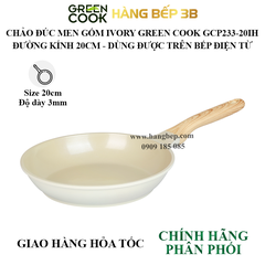 Chảo chiên đúc men gốm Ivory Green Cook 20cm GCP233-20IH