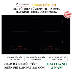 Bếp từ đôi Inverter Zemmer IHZ 6902A