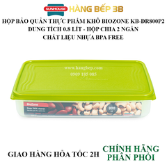 Hộp bảo quản thực phẩm khô Bizone 800ml KB-DR800P2 - có ngăn chia