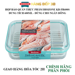 Hộp bảo quản thực phẩm ngăn đông Biozone 600ml KB-FR600S