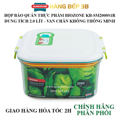 Hộp bảo quản thực phẩm thông minh 2000ml BioZone KB-SM2000S1R