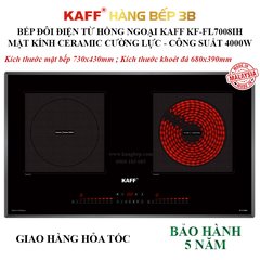 Bếp đôi điện từ hồng ngoại Inverter Kaff KF-FL7008IH