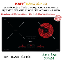 Bếp đôi điện từ hồng ngoại Inverter Kaff KF-FL866GIH