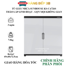 Tủ giày nhựa 2 cánh Sunhouse KS-CA726S