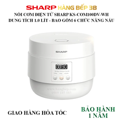 Nồi cơm điện tử Sharp 1 lít KS-COM100DV-WH