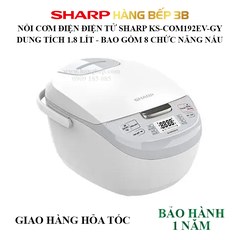 Nồi cơm điện tử Sharp 1.8 lít KS-COM192EV-GY