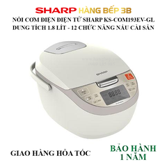 Nồi cơm điện tử Sharp 1.8 lít KS-COM193EV-GL